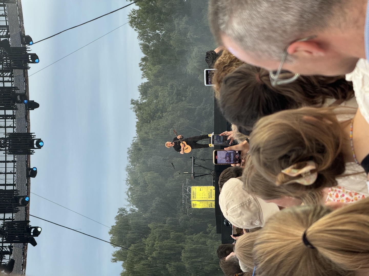 Ed Sheeran on stage performing