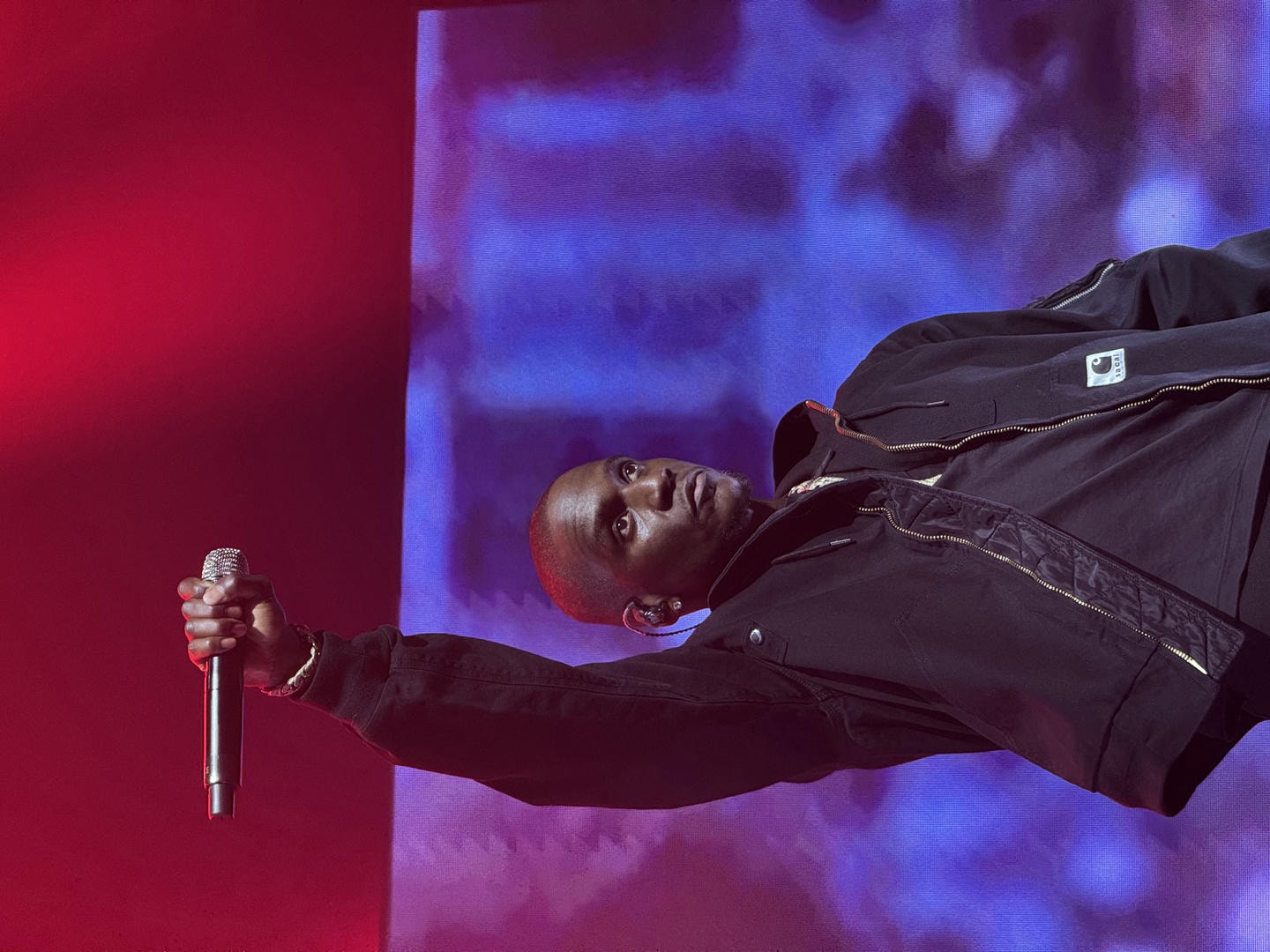 Malice of Clipse rapping on stage