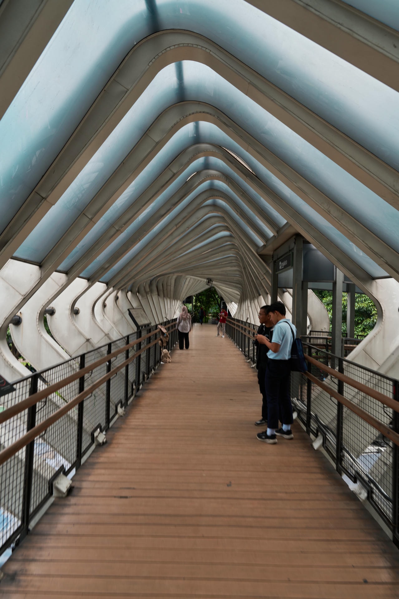 The entryway to a metro station in Jakarta, Indonesia.